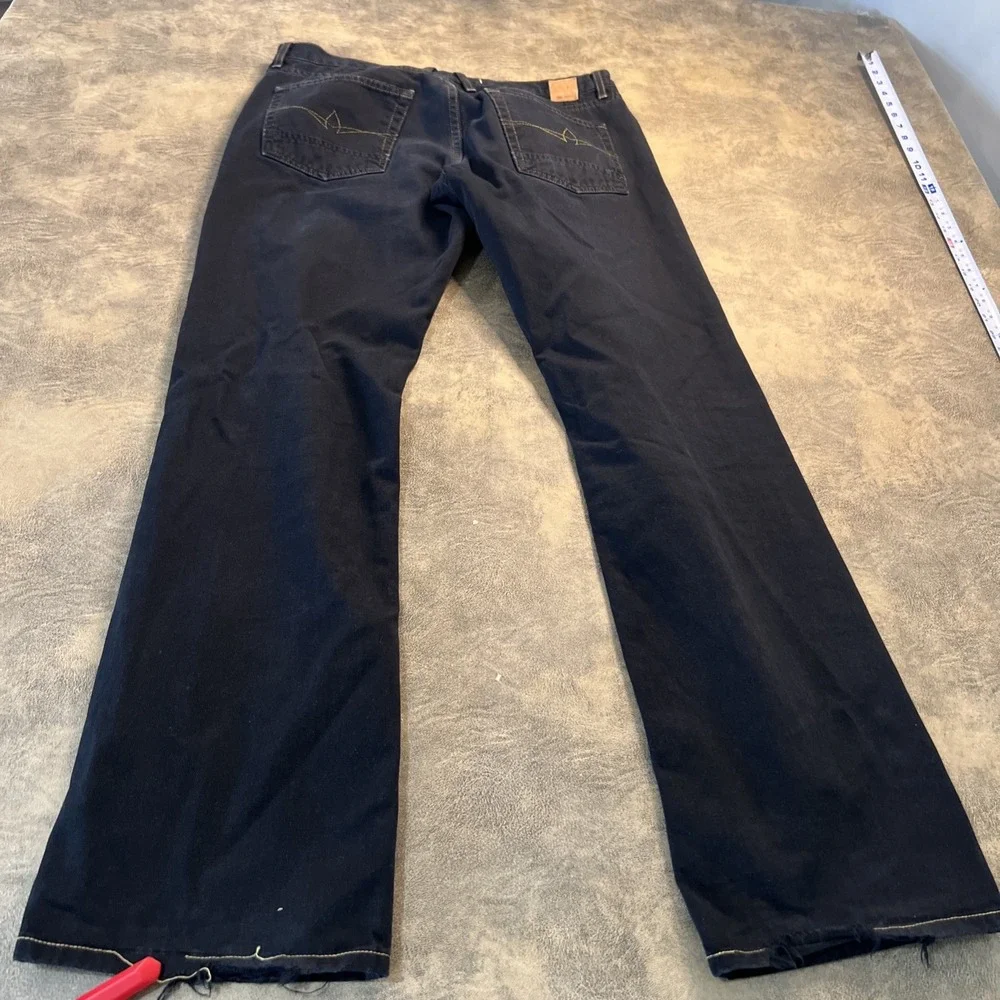 AGAVE Jeans Men's 33x32 Black Gringo Classic Straight *HEEL DRAG* California USA